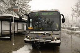 Metrobus in snow