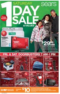 Sears - Saturday 1-Day Sale with Friday Preview