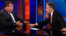 Jon Stewart to Christie, ‘If you have cancer and don’t have health insurance, that’s Hurricane Sandy.’