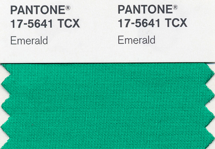 Emerald Color Swatch by Pantone. 