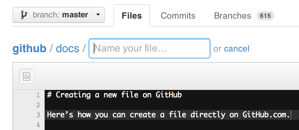 New file editor