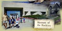 Museum of the Rockies, children in front of building.