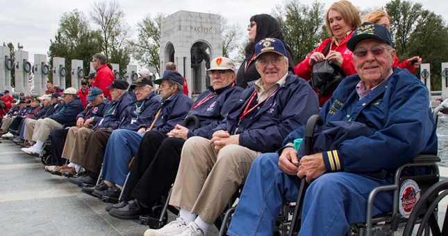 WWII Veterans at the World War II Memorial