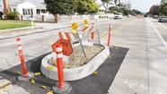 Planters on Broadway slow traffic