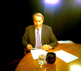 Google’s Project Glass snaps a photo of Charlie Rose mid-interview