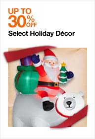 Up to 25% off select holiday décor