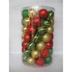 3 in. Red, Green, and Gold Shatterproof Ornaments (100-Set)