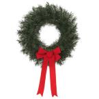 20 in. Canada Pine Wreath with Red Velvet Bow