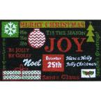 December Greetings 17.7 in. x 29.1 in. Coir Holiday Mat