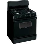 30 in. Freestanding Gas Range in Black