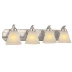 4-Light Brushed Nickel Bath Light