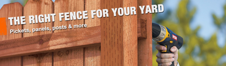 Find the right fence for your yard at The Home Depot.