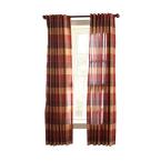 Miso Merlot Faux Silk Plaid Curtain