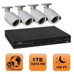 Platinum Series 4 Channel NVR with 1 TB Capacity and (4) HD 720 IP Indoor/Outdoor Cameras