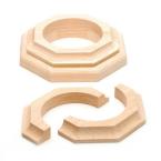 Oak Cap & Base Set 4 in. (Fits 4 in. Basement Pole)