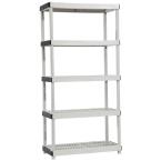 5-Shelf 18 in. D x 36 in. W x 72 in. H Plastic Ventilated Storage Shelving Unit