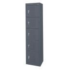 15 in. L x 18 in. D x 66 in. H Five Tier Locker in Charcoal