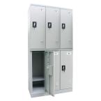 36 in. L x 18 in. D x 72 in. H Quick Assembly Double Tier Triple Wide Locker in Dove Gray