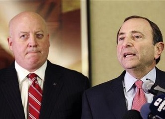 Gary Bettman, Bill Daly ( AP Photo/Mary Altaffer, file)