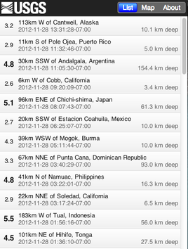 Graphic: Beta Mobile Real-time Earthquakes