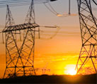 Image power lines and a grassy field