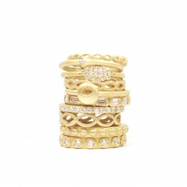 Stackable rings from Samantha Louise sell for $450 to $5,000 at Oster Jewelers and stores around the country