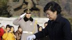 South Korean President-elect Park Geun-hye burns incense at the National Cemetery in Seoul on 20 December 2012 