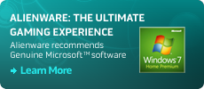 Alienware recommends Genuine Microsoft software