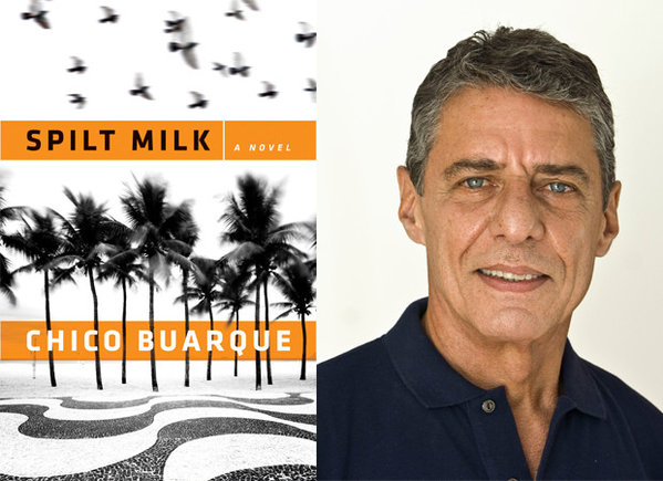 The cover of 'Spilt Milk' and author Chico Buarque.