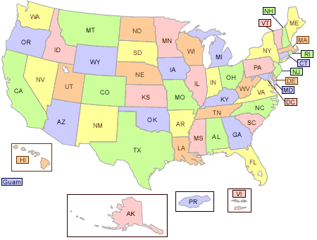 Map of the United States