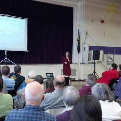 Photo: Senator Ayotte speaking with Strafford County residents at town hall meeting today in Milton