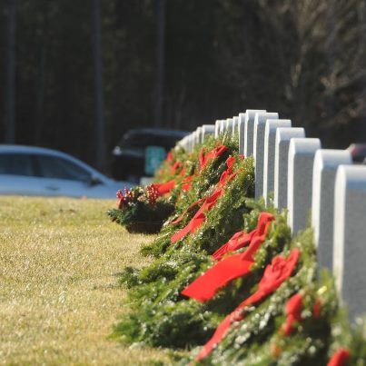 Photo: Wreaths Across America wreath laying ceremony at the New Hampshire State Veterans Cemetery in Boscawen.