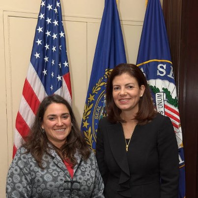 Photo: Senator Ayotte met this week with Erika Argersinger from the Children's Alliance of New Hampshire.