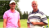 Medic Mike shows Big Break Greenbrier champ Mark Silvers a fitness tip