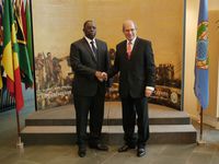 The President of  Senegal, H.E. Mr Macky Sall, and Director-General Ahmet Üzümcü