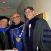 Elie Wiesel Richard Joel and Jack Lew at the Yeshiva U. convocation. (Photo by Tim Boxer)