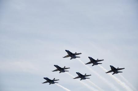 US Navy Blue Angels enter Baltimore Harbor