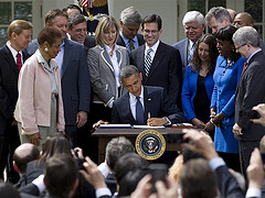 President Obama signing JOBS Act