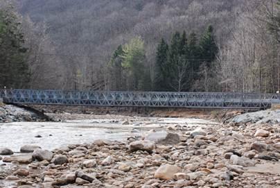 temporary bridge in forkston