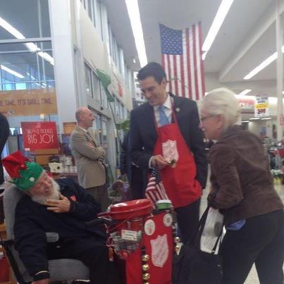 Photo: I had the privilege joining David Perryman and help the Salvation Army by ringing a bell at the Mission Hy Vee. Thank you, David, for all that you do to serve others, and living a life of generosity. I encourage everyone to take the opportunity around the Holidays to donate some time in the service of others.