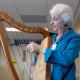 Kate Tamarkin with Celtic harp