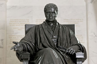 The John Marshall Statue in the Lower Great Hall