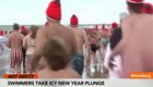 Netherlands Swimmers Take Icy New Years Plunge