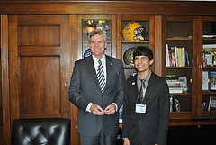 Rep. Cassidy meeting with Felipe Hernandez, member of the US Physics Olympics team