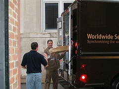 Rep.Ryan delivers packages to Turning Technologies