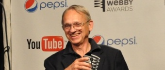 Brooks Jackson with Webby Award