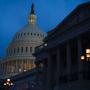 
	 

	The U.S. Capitol illuminates at dusk on Capitol Hill on December 31, 2012 in Washington, DC. The House and Senate are both still in session on New Year's Eve to try to deal with the looming 'fiscal cliff' issue.
