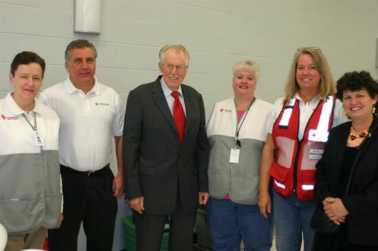 Rep. Roscoe Bartlett thanked Red Cross volunteers for the relief they provided in the wake of Super Storm Sandy
