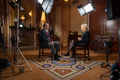 Speaker John Boehner talks with Diane Sawyer of ABC News during an interview in the Speaker's Ceremonial Office at the U.S. Capitol. November 8, 2012.
-
