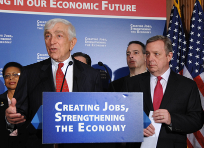 Senator Lautenberg joined Senator Dick Durbin (D – IL) and workers from across the country, including New Jersey, to urge the Senate to pass an economic recovery package. Lautenberg stressed that real families in New Jersey and across the nation are suffering and called on the Senate to take action to create jobs and get America's economy back on track. (February 5, 2009)